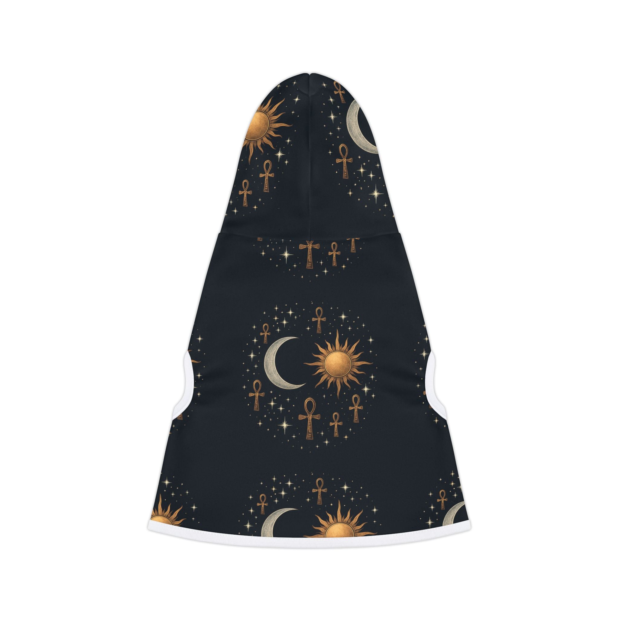 Celestial Pet Hoodie, Ankh Pattern Pet Sweater