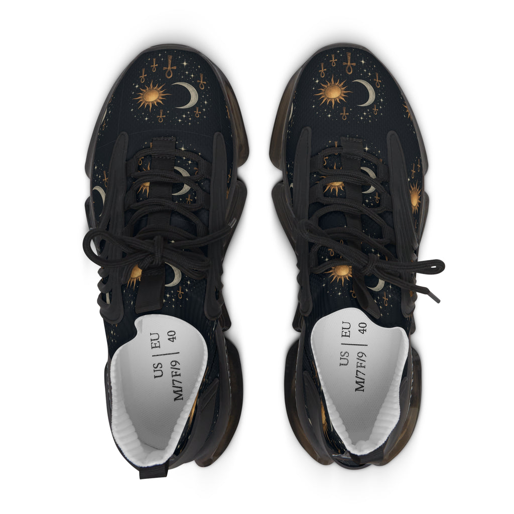 Celestial Women's Sneakers - Cosmic Moon & Sun Design