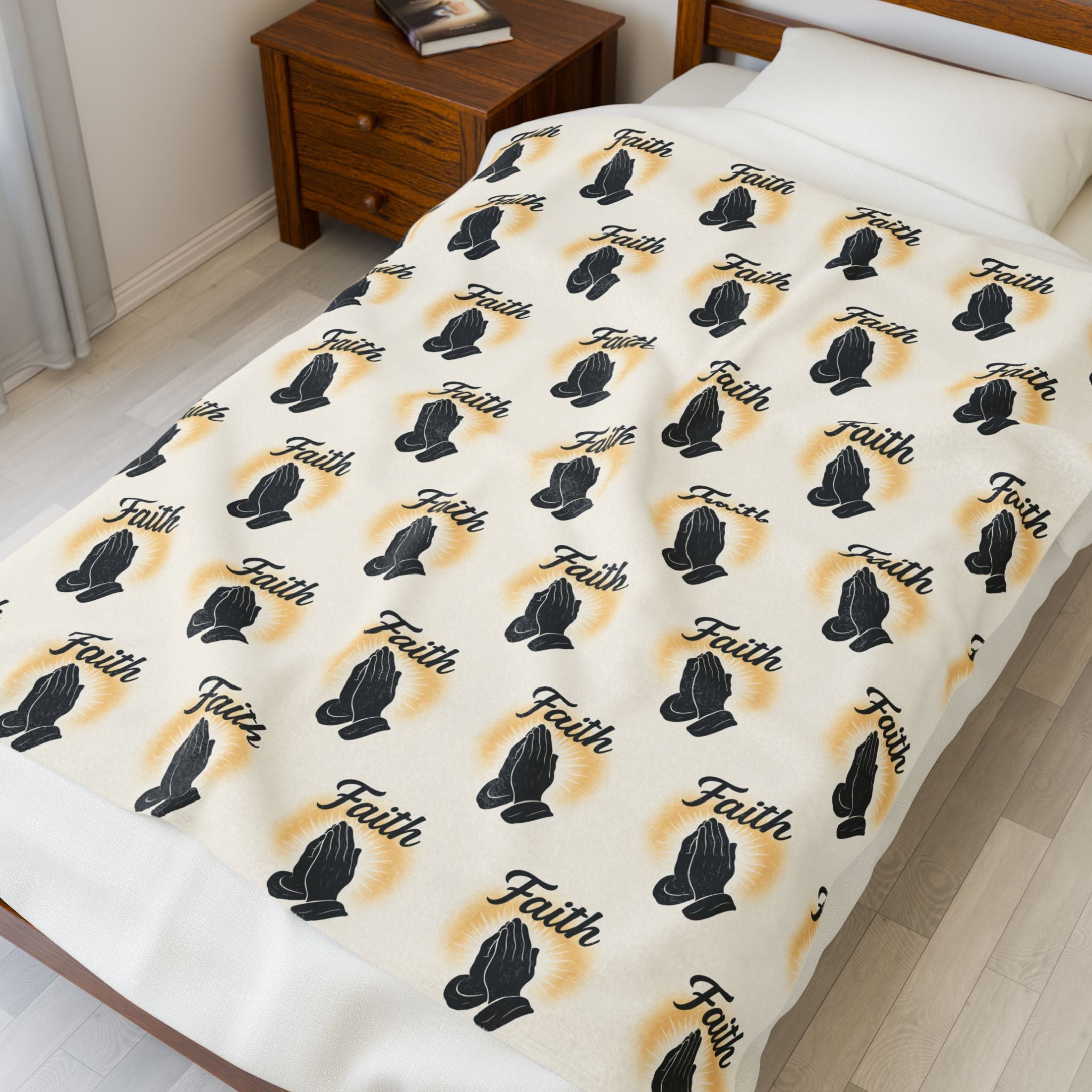 Faith-Inspired Velveteen Plush Blanket
