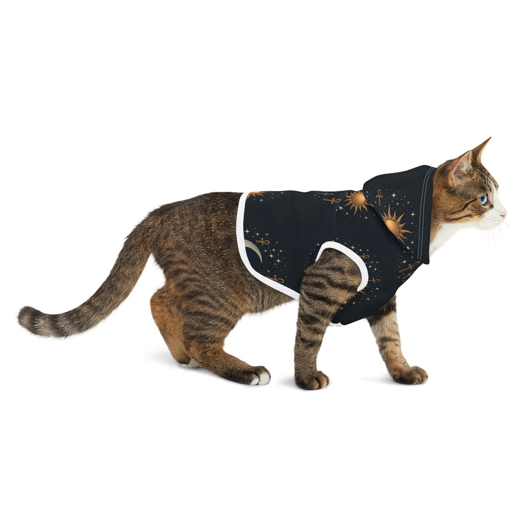 Celestial Pet Hoodie, Ankh Pattern Pet Sweater