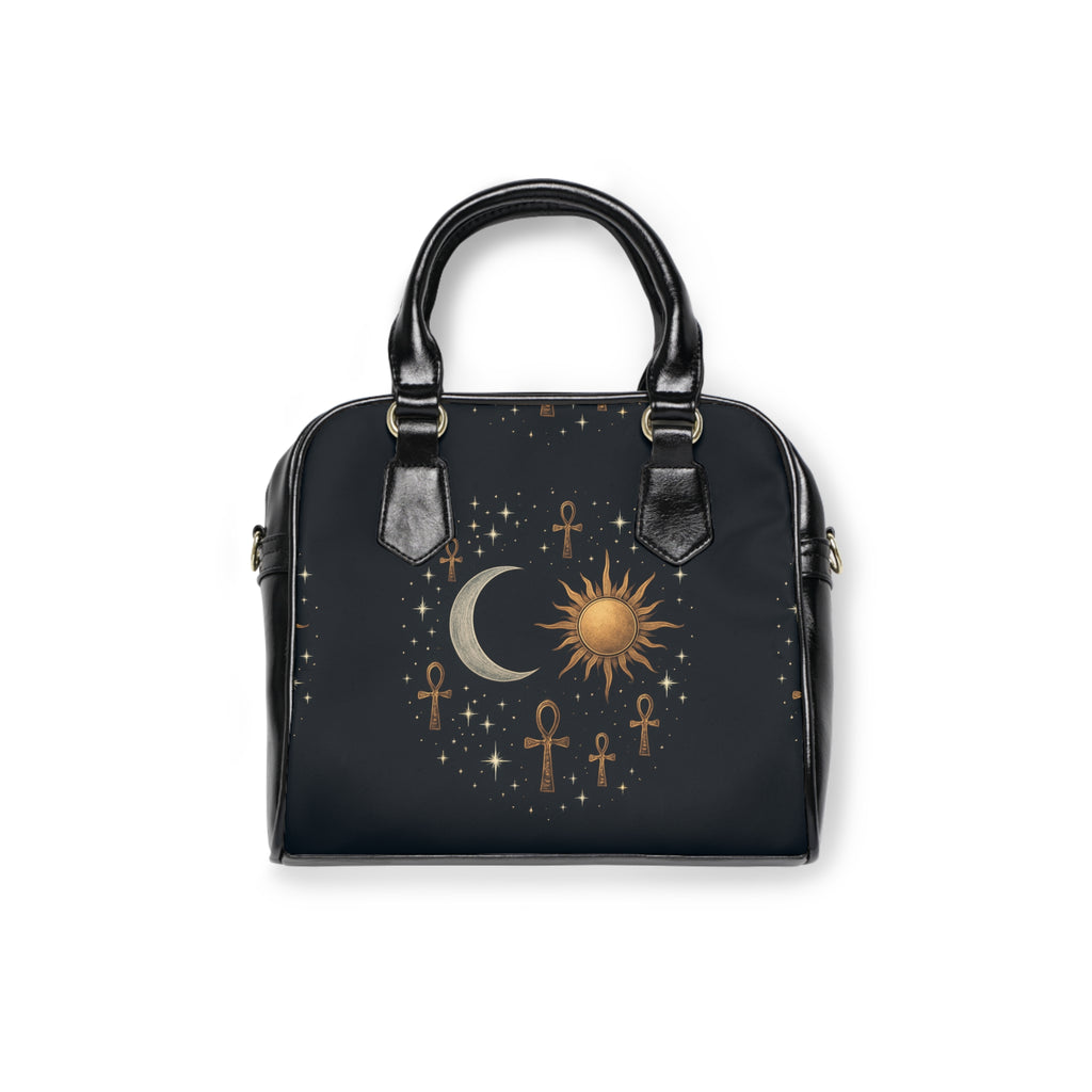 Celestial Ankh Shoulder Handbag - Stylish Astrology Tote
