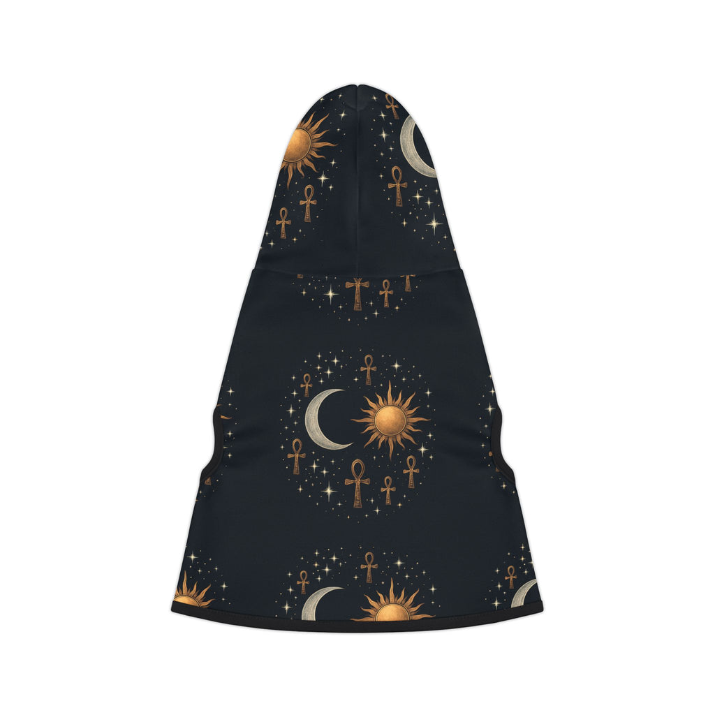 Celestial Pet Hoodie, Ankh Pattern Pet Sweater