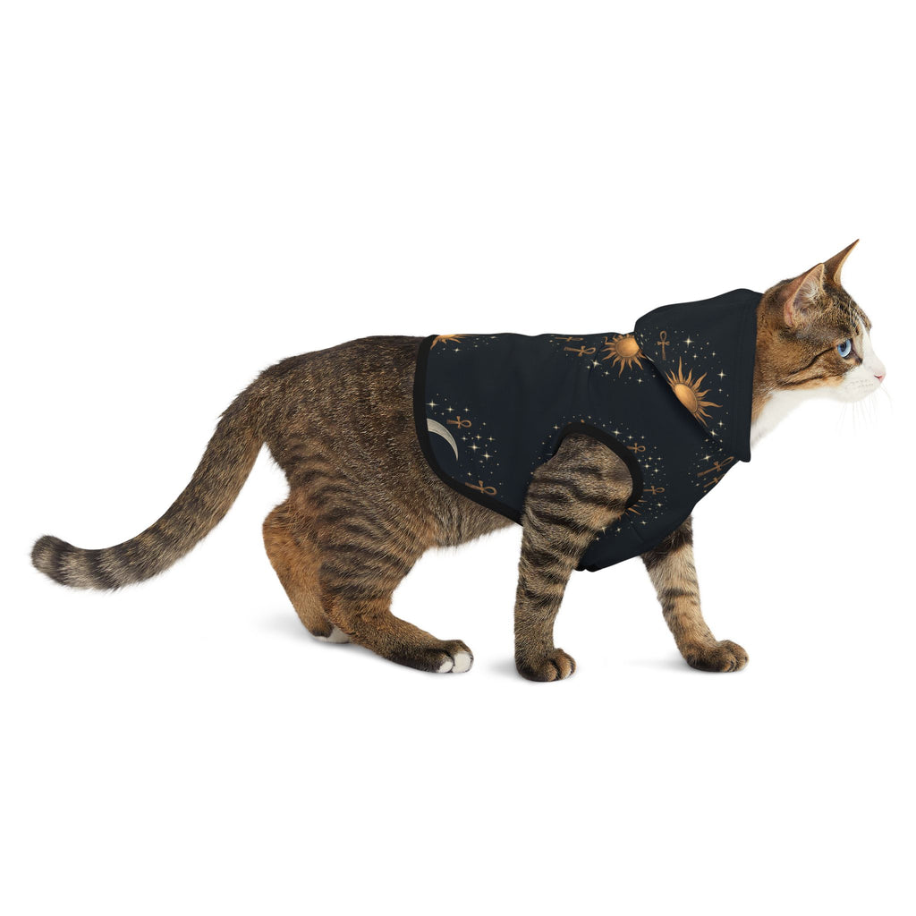 Celestial Pet Hoodie, Ankh Pattern Pet Sweater