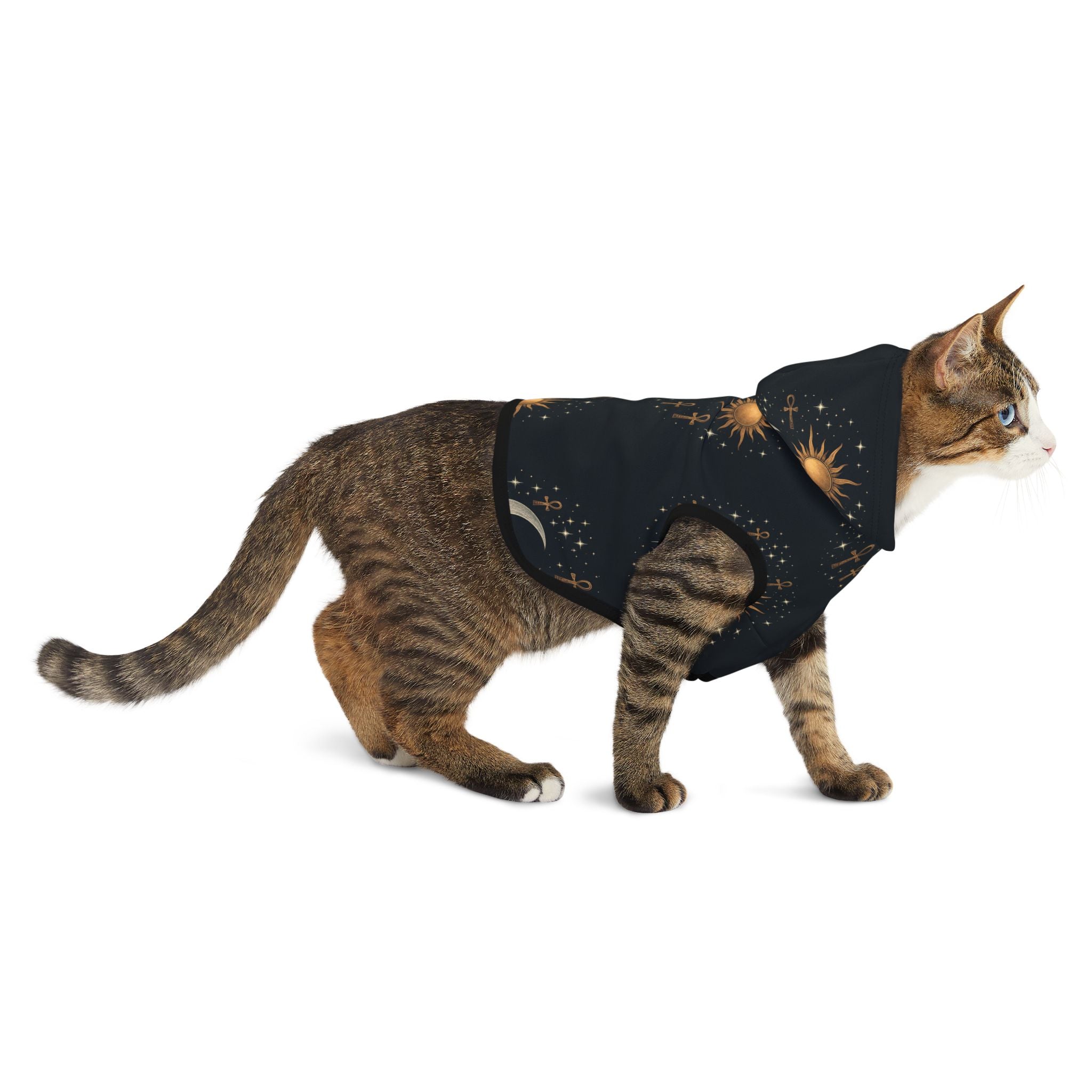 Celestial Pet Hoodie, Ankh Pattern Pet Sweater