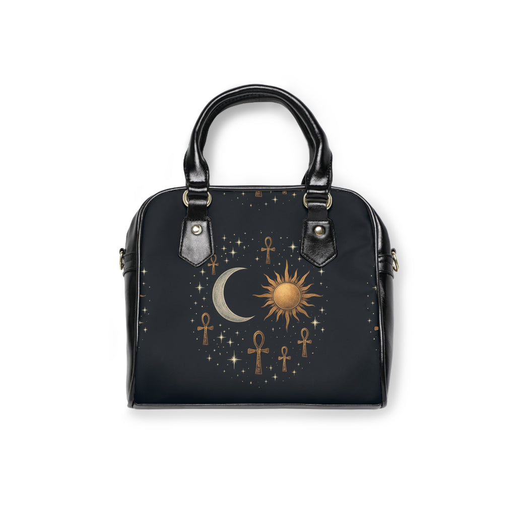Celestial Ankh Shoulder Handbag - Stylish Astrology Tote