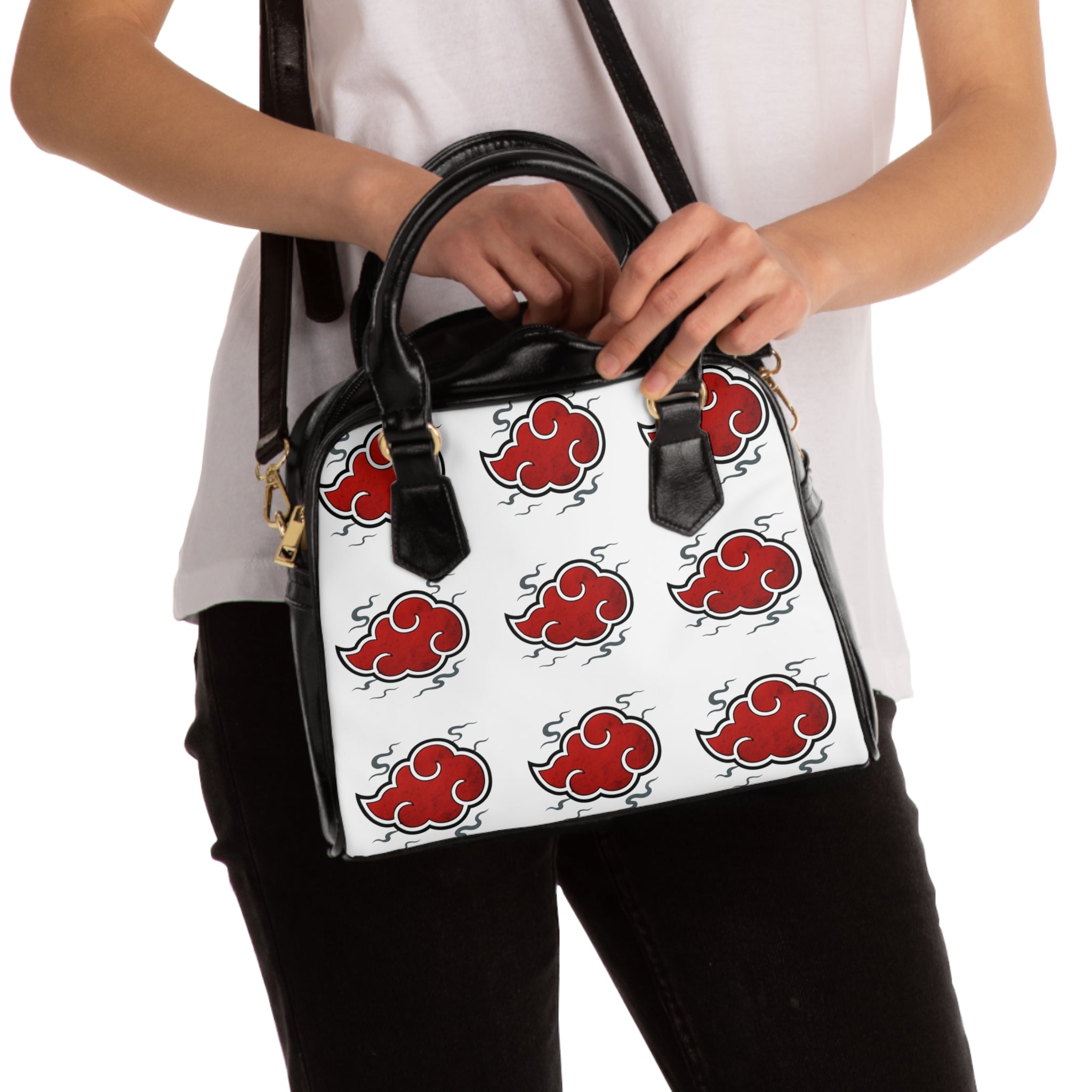 Stylish Anime-Inspired Akatsuki Shoulder Handbag,