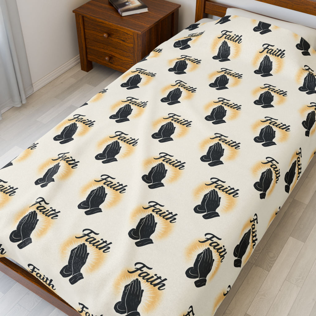 Faith-Inspired Velveteen Plush Blanket