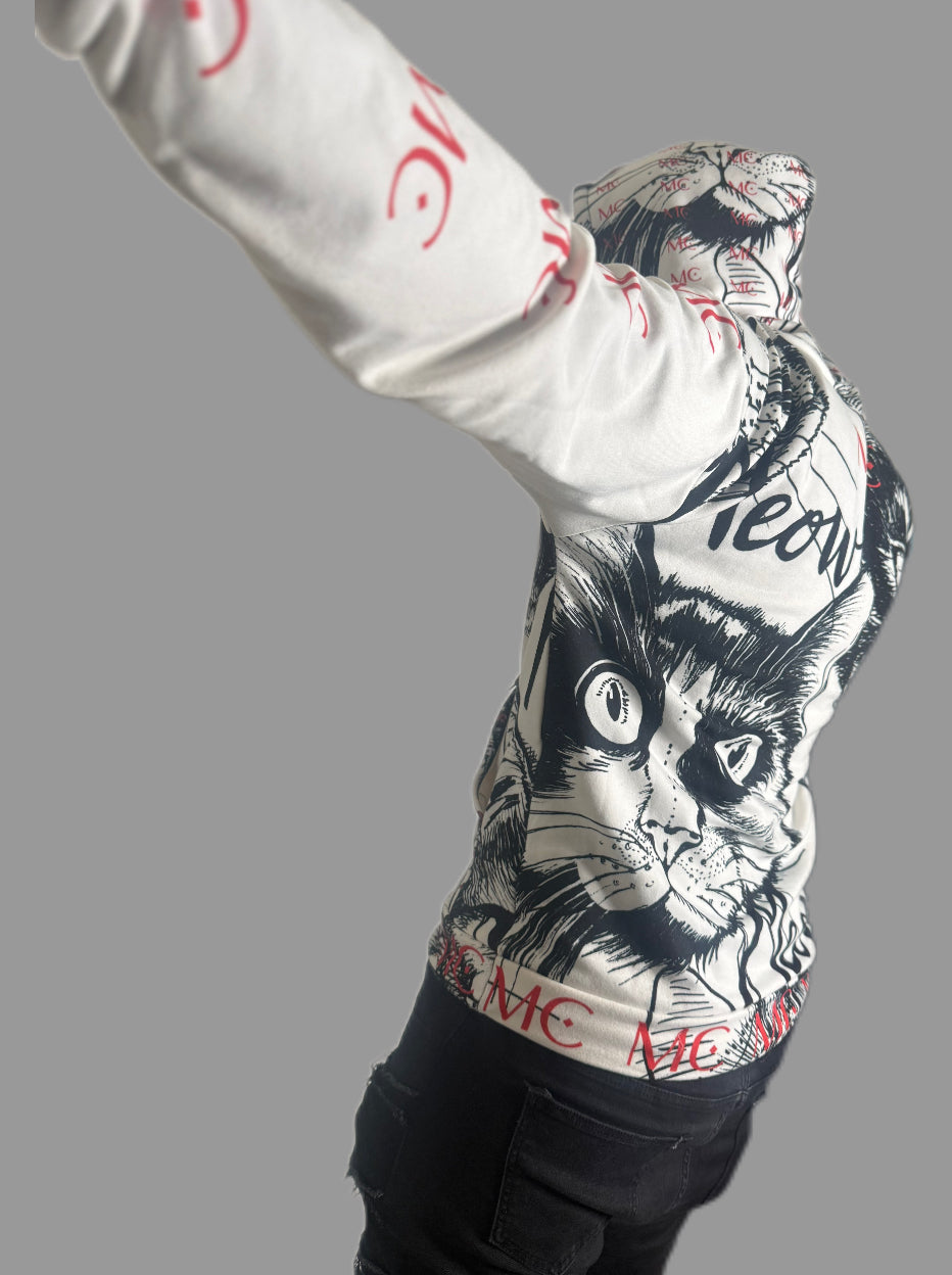 Cat Print Hoodie