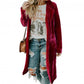Womens Velvet Pockets Midi Jacket