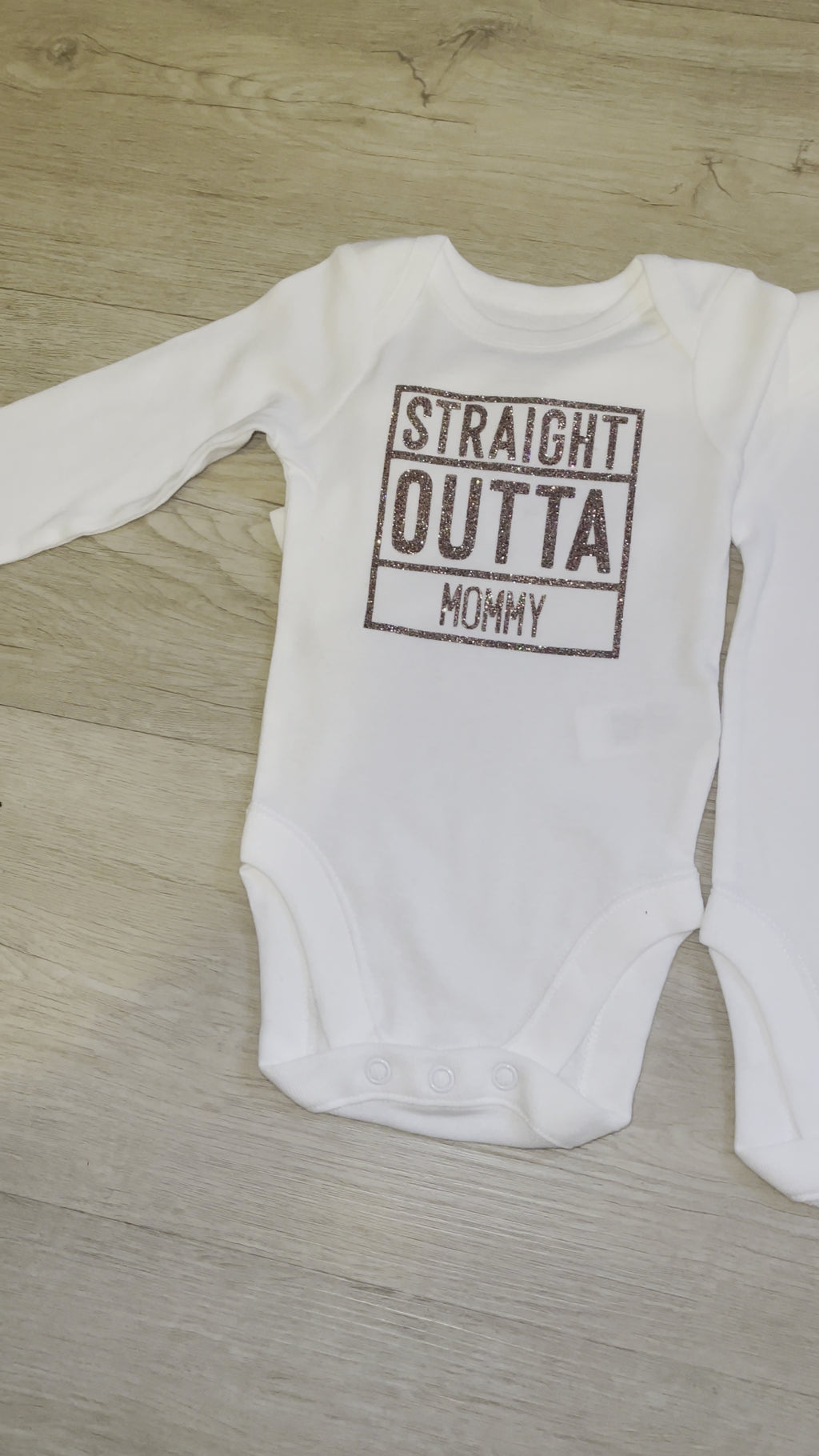 Straight Outta Mommy 0-3 Month old Long Sleeve Baby Tee
