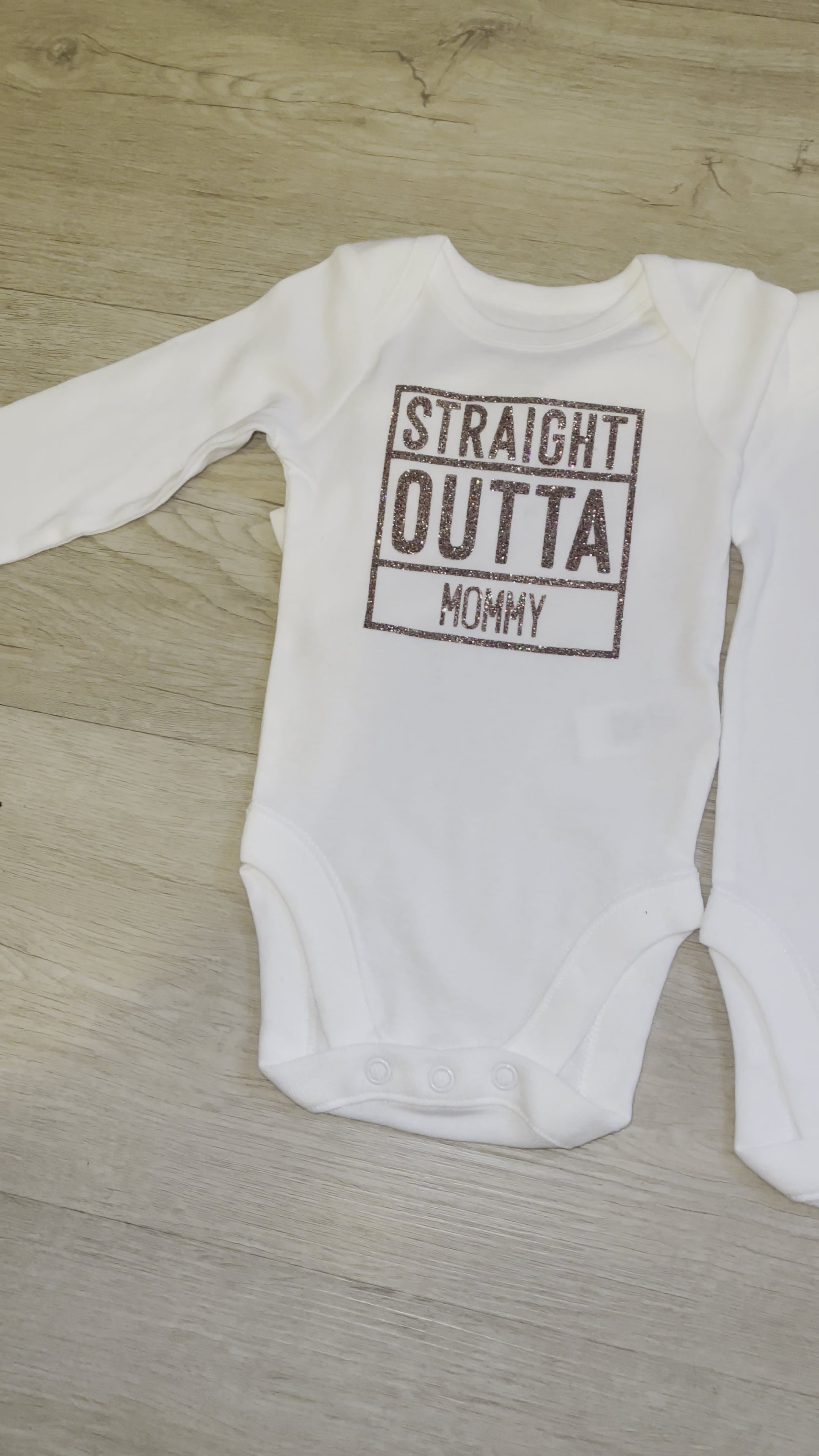 Straight Outta Mommy 0-3 Month old Long Sleeve Baby Tee