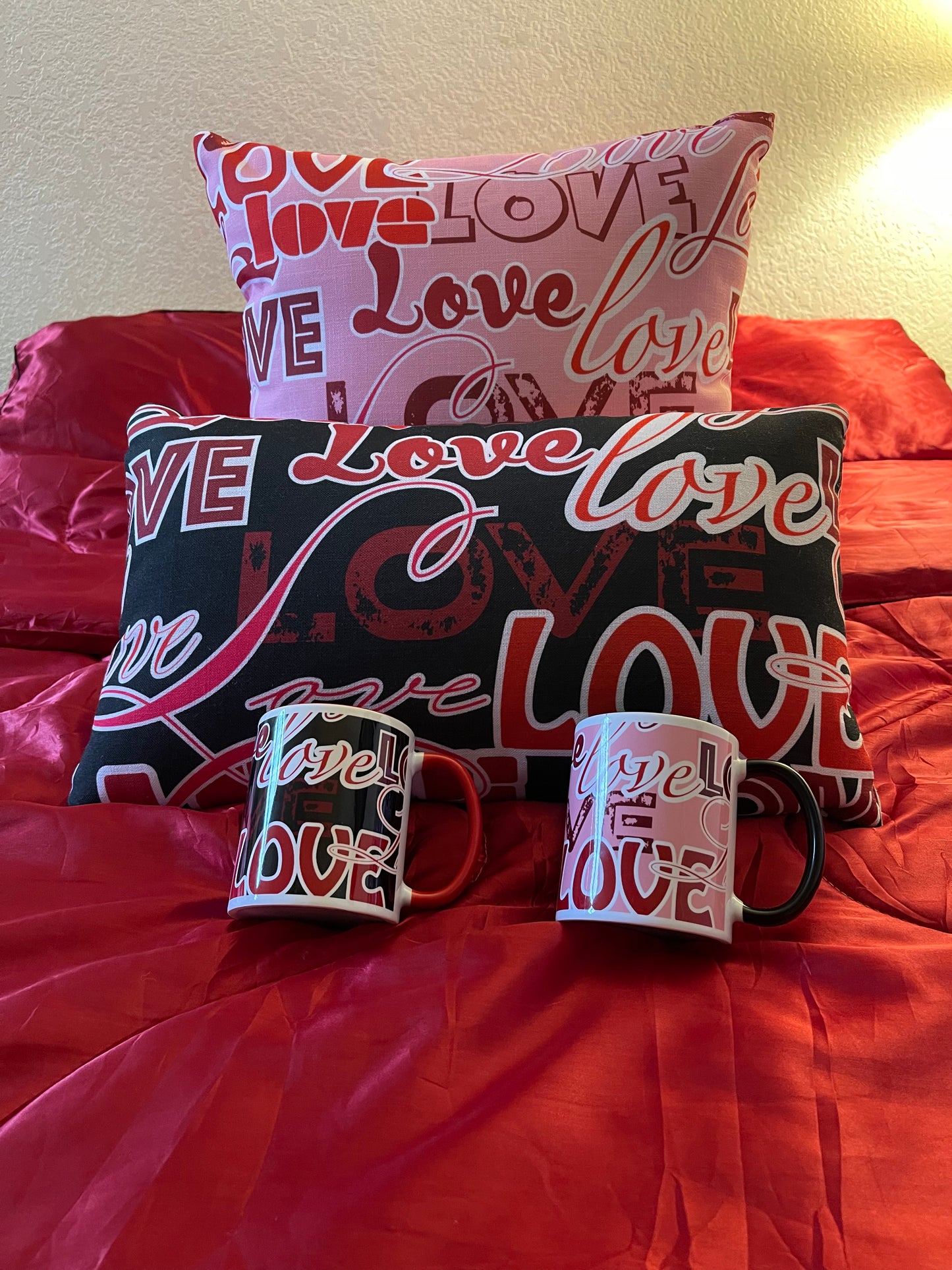 Love Themed Dark Premium Pillow