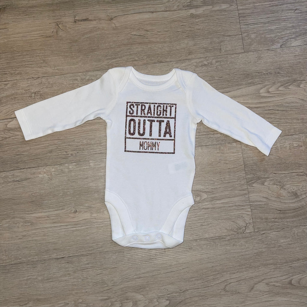 Straight Outta Mommy 0-3 Month old Long Sleeve Baby Tee