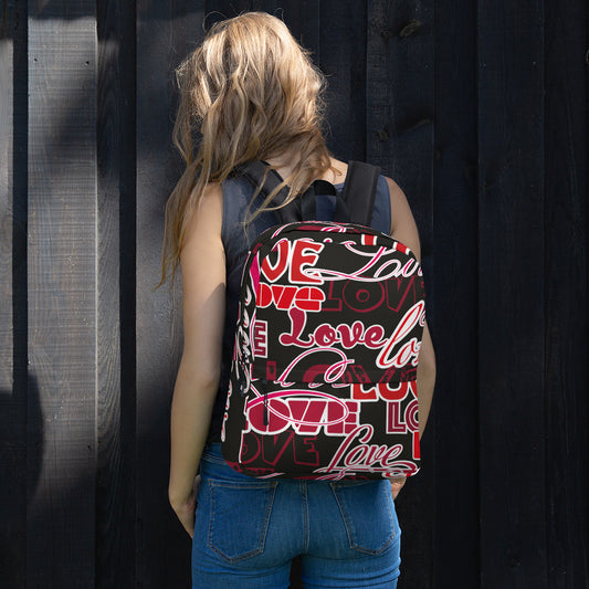 Love Themed Dark Backpack
