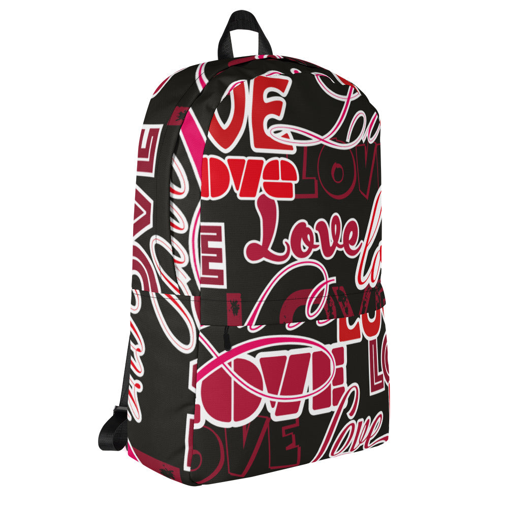 Love Themed Dark Backpack