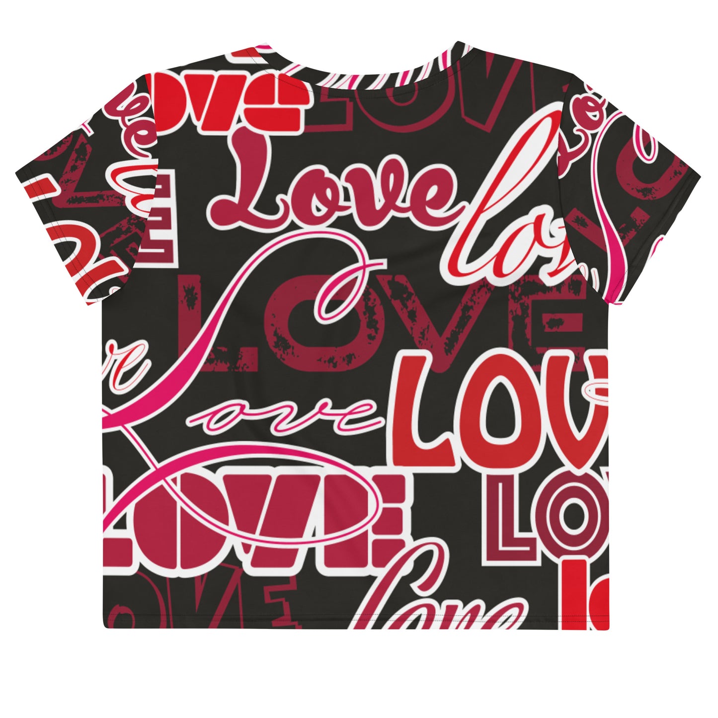 Love Themed Dark Crop Tee