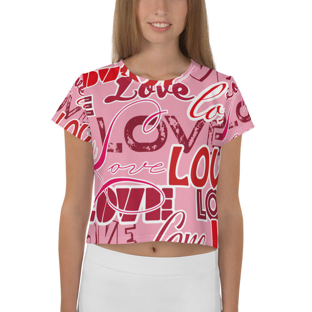 Love Themed Crop Tee