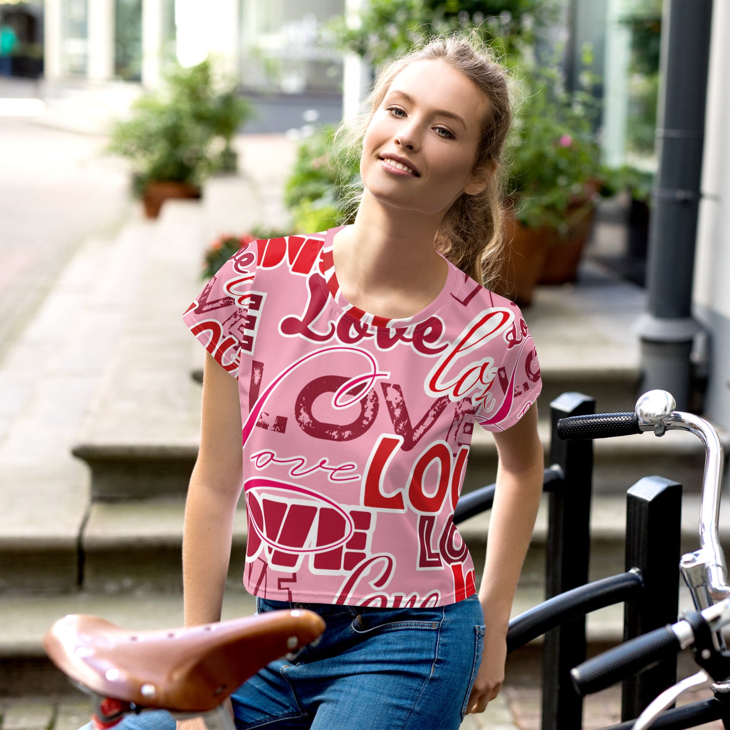 Love Themed Crop Tee