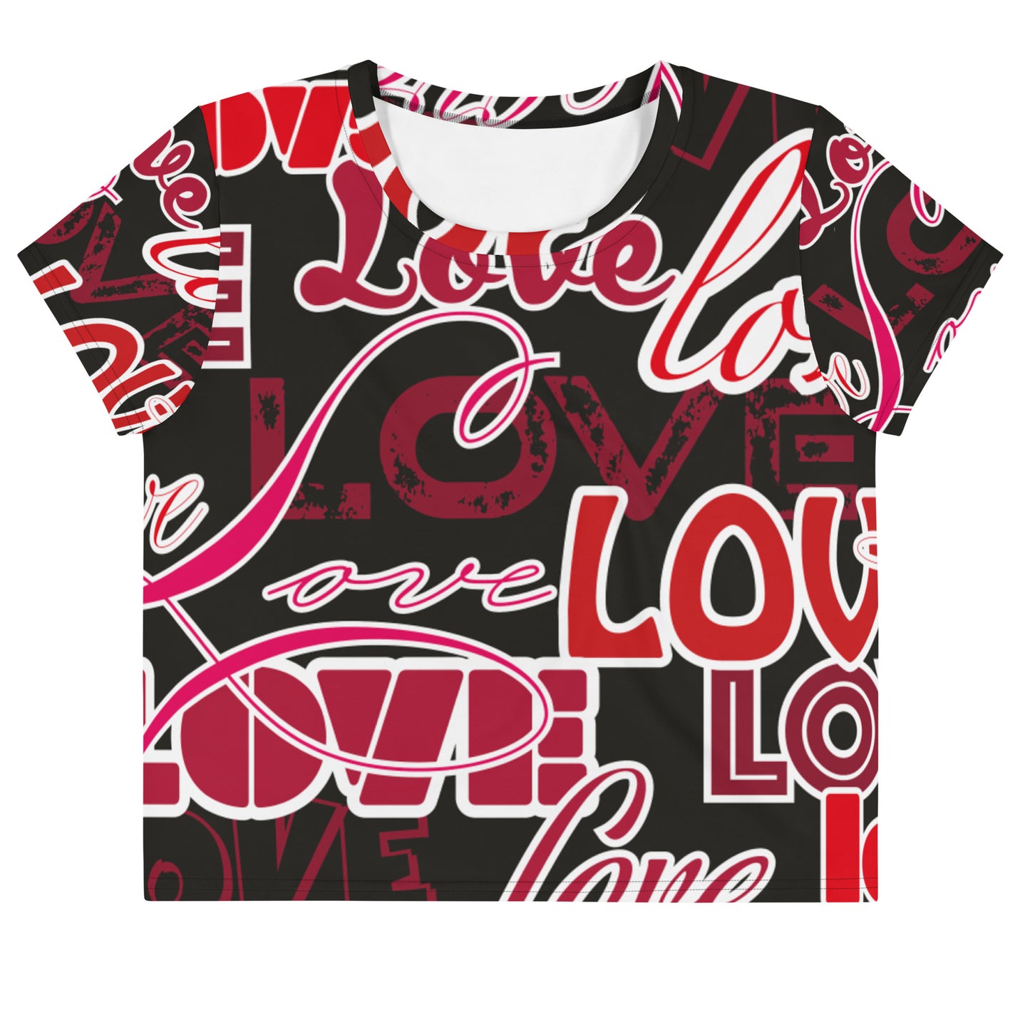 Love Themed Dark Crop Tee