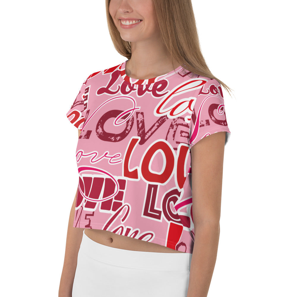 Love Themed Crop Tee