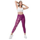 Pink Heart Crossover Leggings with Pockets