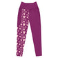 Pink Heart Crossover Leggings with Pockets