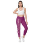 Pink Heart Crossover Leggings with Pockets