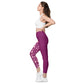 Pink Heart Crossover Leggings with Pockets