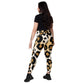 Cheetah Print Crossover Leggings with Pockets