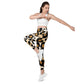 Cheetah Print Crossover Leggings with Pockets