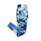 Blue Floral Crossover Leggings with Pockets