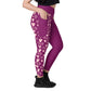 Pink Heart Crossover Leggings with Pockets