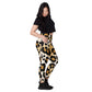 Cheetah Print Crossover Leggings with Pockets