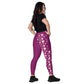Pink Heart Crossover Leggings with Pockets