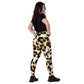 Cheetah Print Crossover Leggings with Pockets