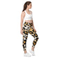 Cheetah Print Crossover Leggings with Pockets