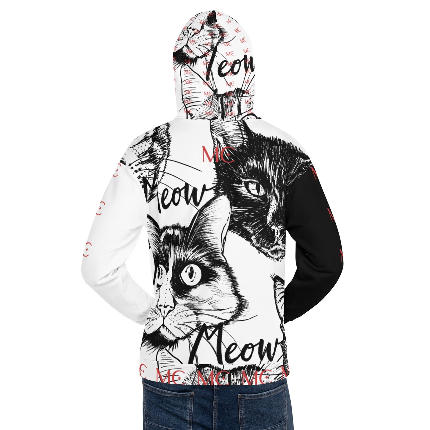 Douleur Mal Comprise Cat Print Hoodie