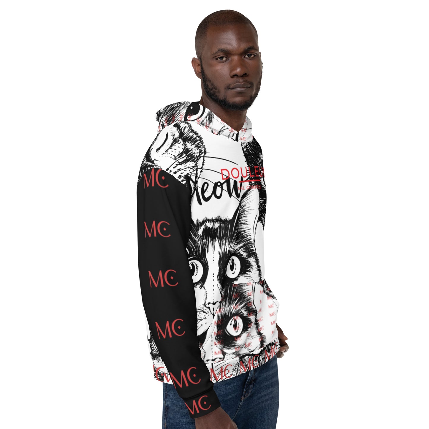 Douleur Mal Comprise Cat Print Hoodie