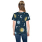 Crescent Moon Girls Crew Neck T-shirt