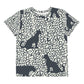 Animal Print Girls Crew Neck T-shirt