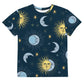 Crescent Moon Girls Crew Neck T-shirt