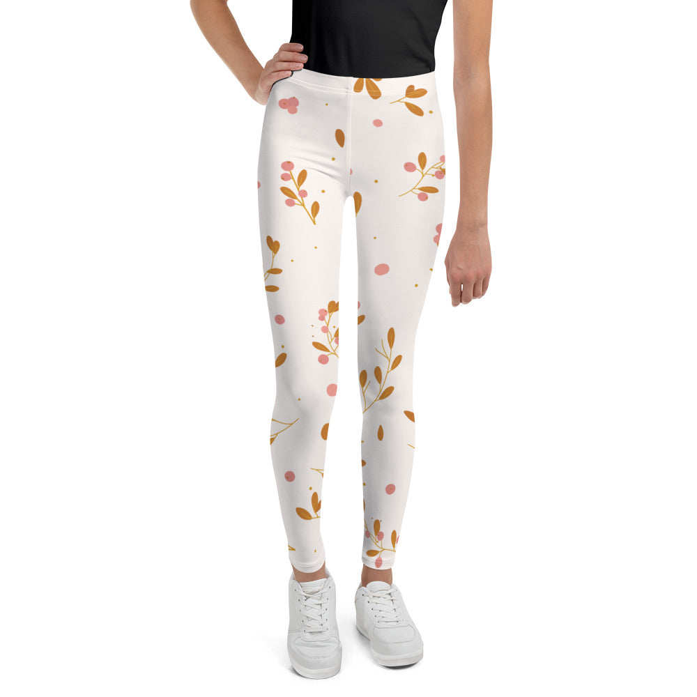 Leaf Print Youth Leggings