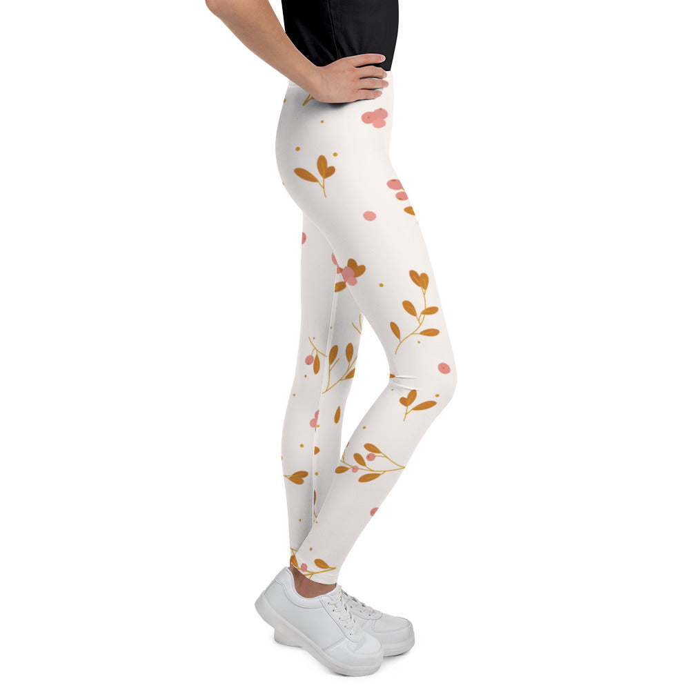 Leaf Print Youth Leggings